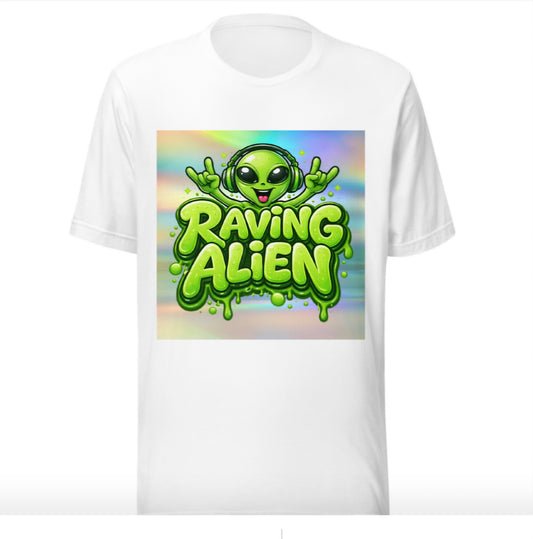 Psychedelic Raving Alien Tshirt