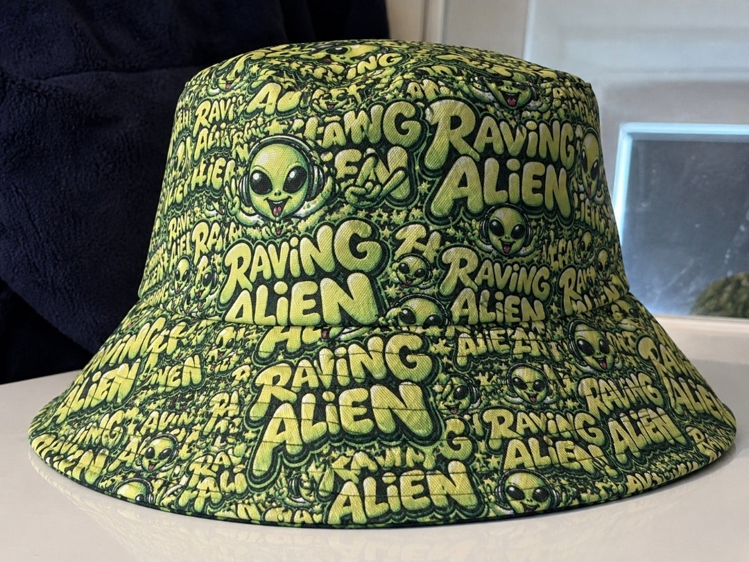 Raving Alien bucket hat