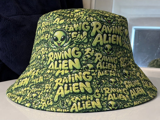 Raving Alien bucket hat