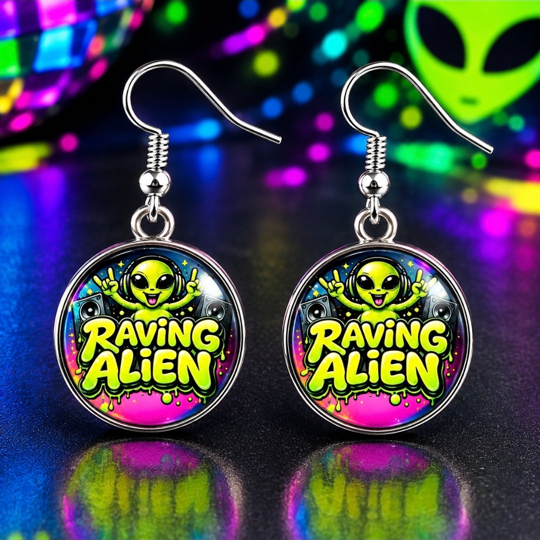 Raving Alien Speaker Earrings